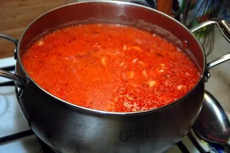 Борщ постный с фасолью и сметаной: шаг 7