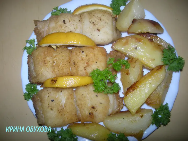 Сом с лимоном и картофелем: шаг 4