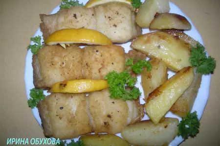 Сом с лимоном и картофелем: шаг 4