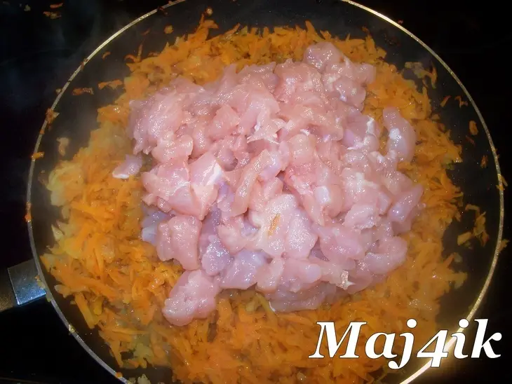 Куриные розочки в тесте: шаг 3