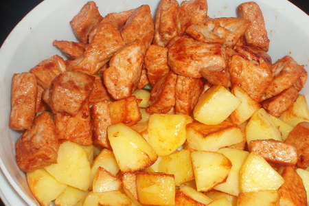 Картофель в горшочке с мясом и грибами: шаг 2