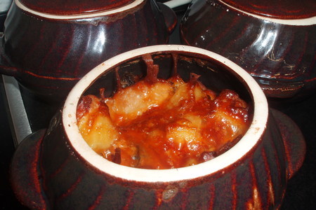 Картофель в горшочке с мясом и грибами: шаг 6