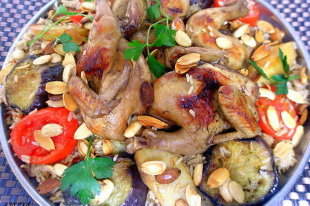Маглюба ""плов из курицы и овощей по иордански: шаг 6