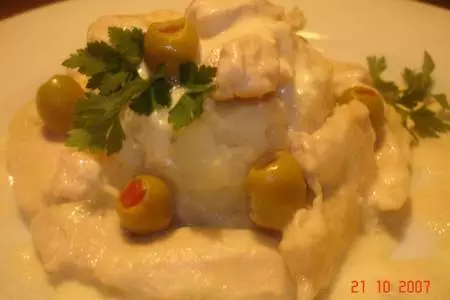 Курочка в голубом соусе