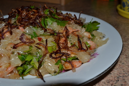 Фото к рецепту: Тайский салат из помело  (рождественский подарок для  андрея