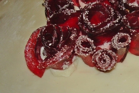 Торт "зимние розы"  (вариант украшения)