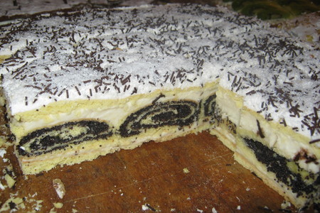 Фото к рецепту: Торт "дерево под снегом"