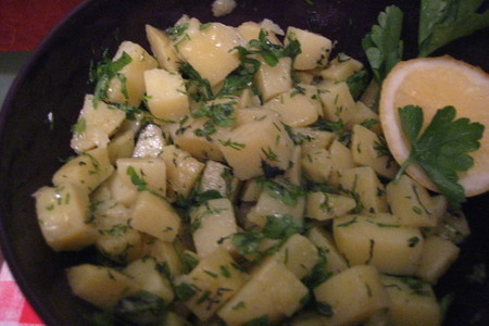 Картофель без мундира (самый простой в мире постный салат)