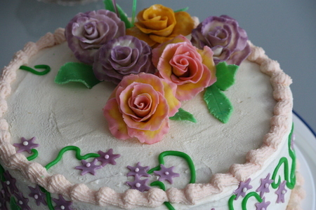 Торт "розы для милы"