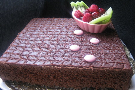 Шоколадный пирог с глазурью  (family chocolate cake)