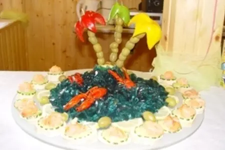 Украшение рыбных закусок