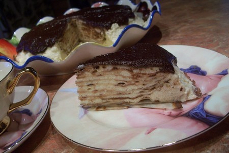 Фото к рецепту: "креп-сюзет" или блинный торт (еще один)