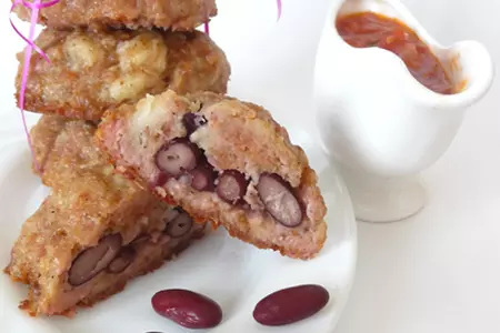 Зразы куриные с фасолью