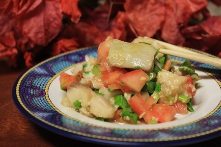Фото к рецепту: Севиче из скумбрии по гавайски