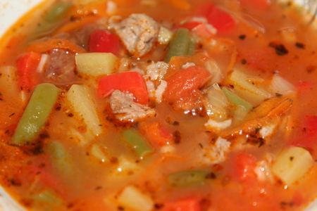 Фото к рецепту: Суп из говядины с рисом!