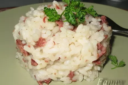 Ризотто с олениной