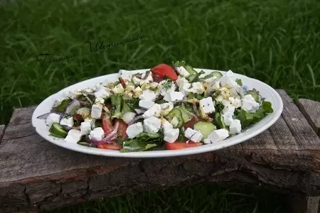 Салат с сыром "сиртаки"