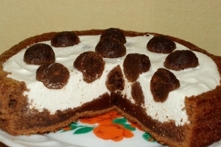 Черно-белый творожный пирог