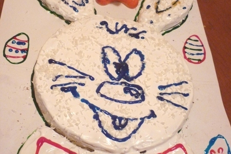 Фото к рецепту: Пасхальный заяц из бисквита (фм-праздничные блюда народов мира - австрия)