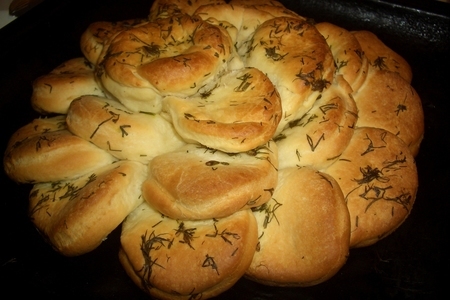 Фото к рецепту: Турецкий хлеб "роза"