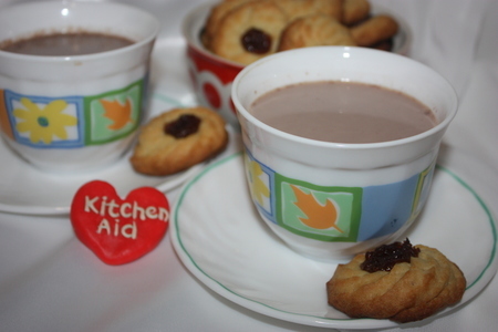 Какао с печеньем курабье для kitchenaid