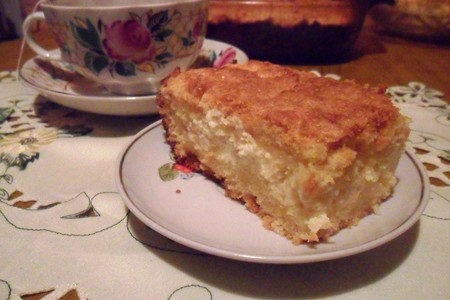 Пирог с творогом и яблоками "нежность"