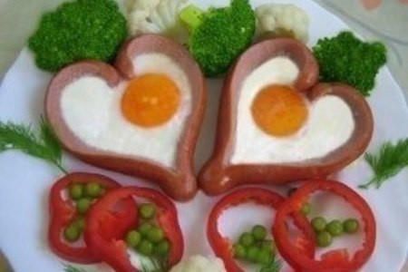 Фото к рецепту: "романтический завтрак на двоих"