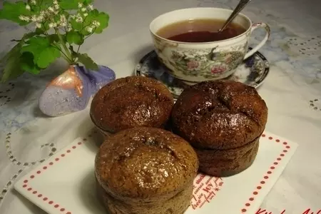 Маковые  маффины без муки с лавандовым мороженым