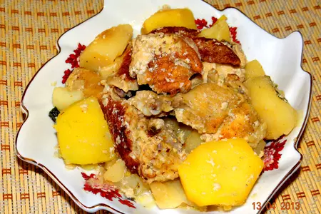 Чкмерули в моём исполнении (с картофелем и в мультиварке)
