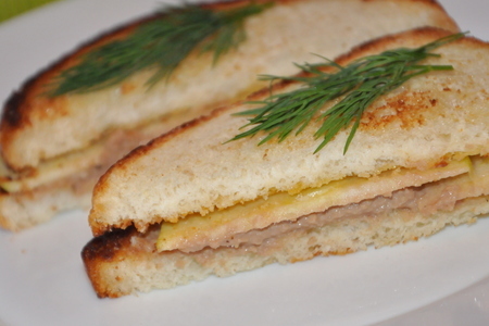 Фото к рецепту: Бутерброды с паштетом из тунца и нута