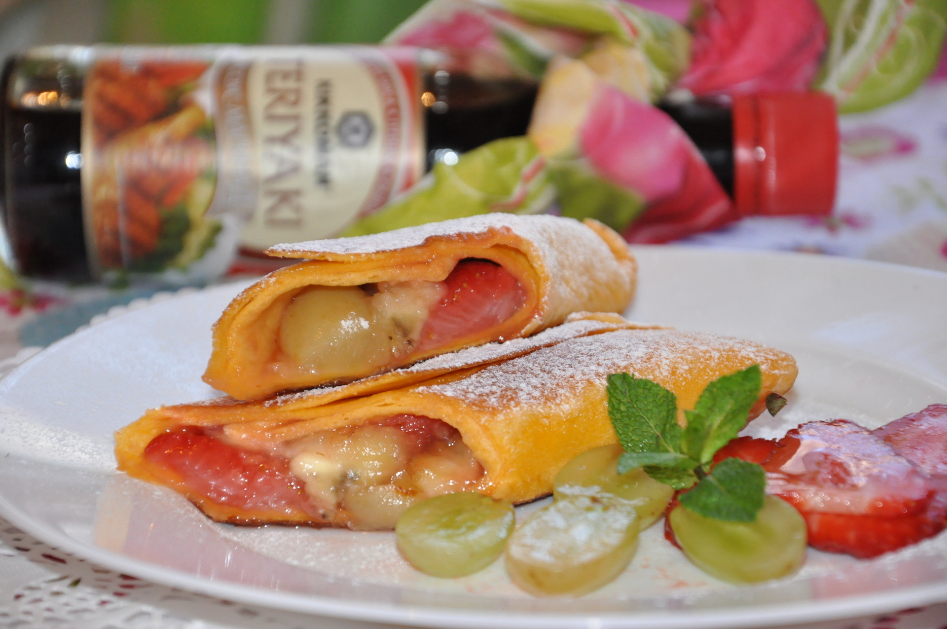 Чимичанга с фруктами и терияки - пошаговый рецепт с фото