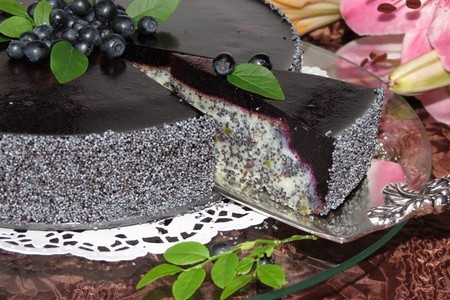 Чернично-маковый  торт 