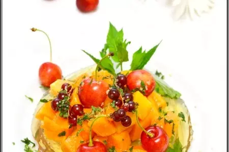Желейная корзинка с фруктами "вкус лета"