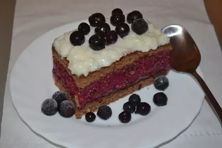 Пирог с кремом из риса