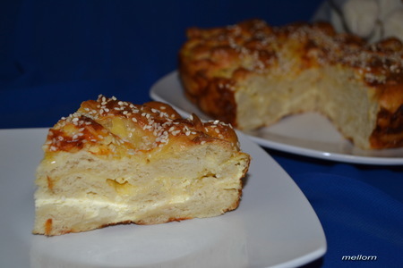 Овсяно-пшеничный пирог с сыром