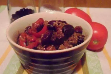Печень с фасолью
