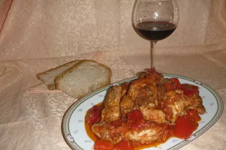 Курица с болгарским перцем