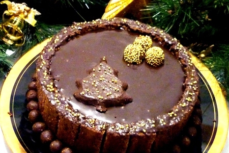 Шоколадно-клюквенный торт “в ожидании чуда” 