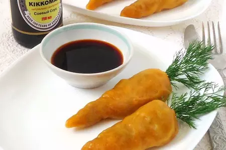 Постные манты "морковки"
