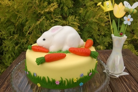 Торт  "кролик любит морковку"