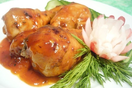 Фото к рецепту: Курица в  настоящем!! кисло-сладком соусе для виктора петровича.