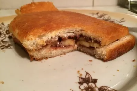Гренки шоколадно-банановые