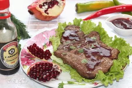 Говяжья печень в гранатовом соусе