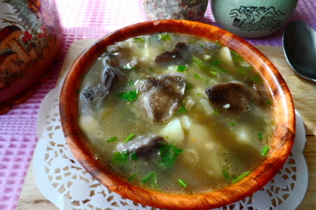 Грибной суп из подберёзовиков (вариант №2)