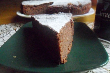 Шоколадный пирог на простокваше с тремя видами муки