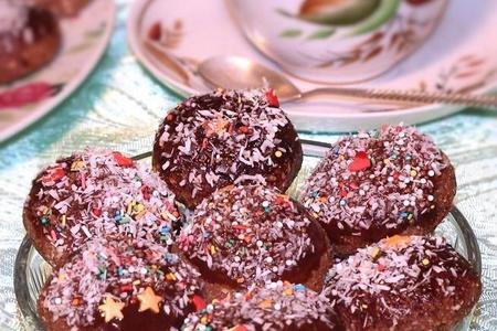  печенье шоколадное с кокосом и ягодой