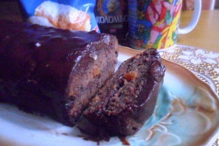 Шоколадный торт/кекс с изюмом "ура!!! каникулы"