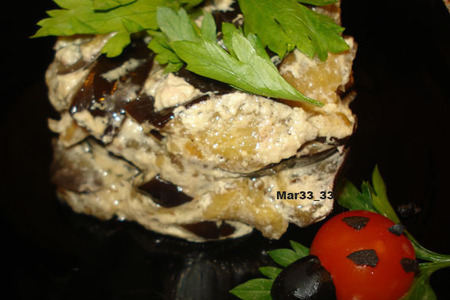 Жареные баклажаны в сметане  "а-ля грибы"
