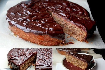 Фото к рецепту: Венский ореховый торт с шоколадной глазурью и апельсиновым джемом