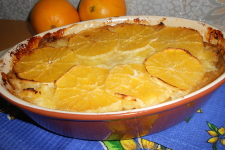 Фото к рецепту: Творожно-апельсиновая запеканка
